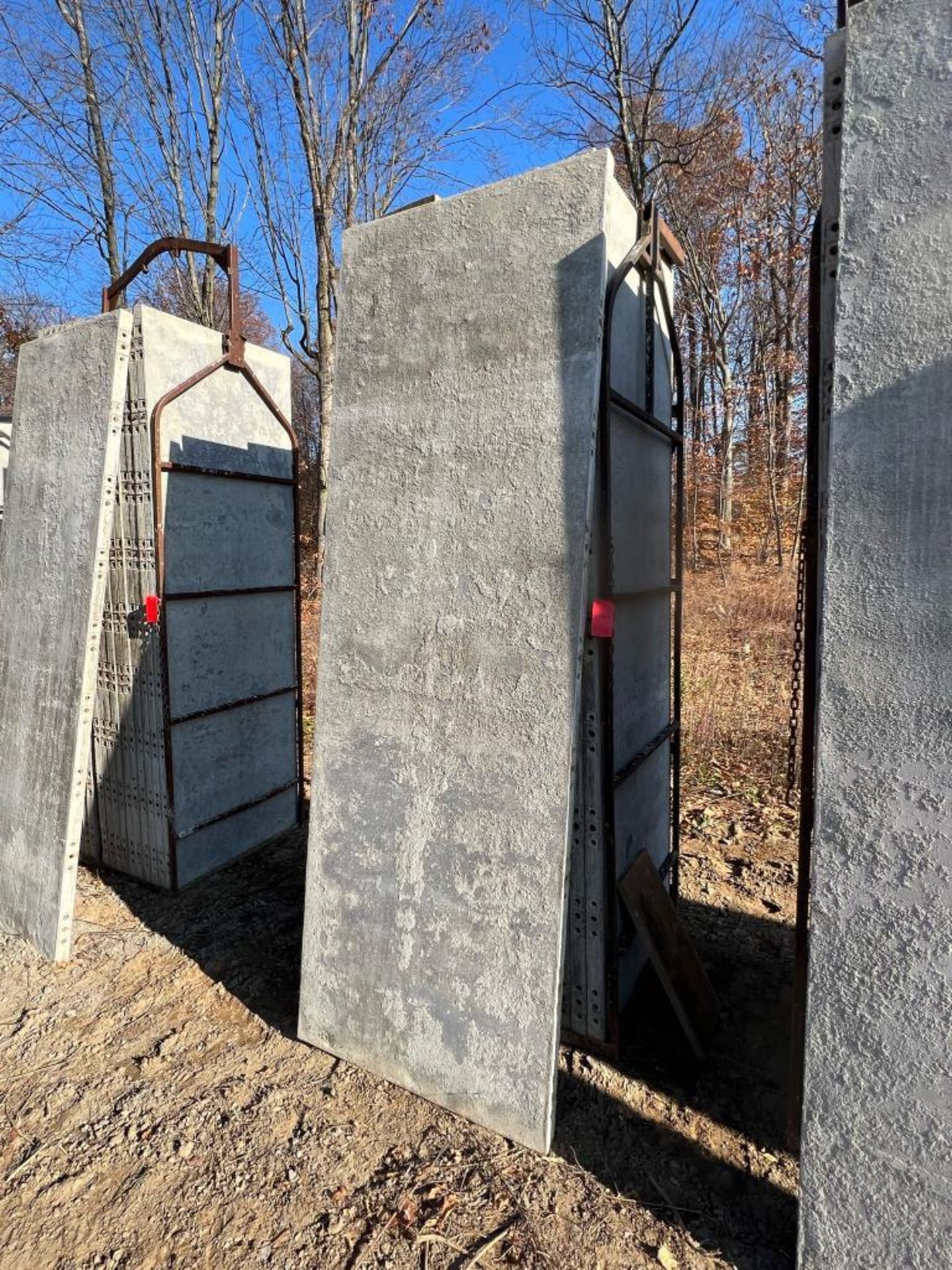 (16) 36" x 9' Western Aluminum Concrete Forms, Smooth, 6-12 Hole Pattern, with attached hardware,