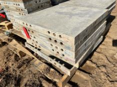 (6) 24" x 2' Western Aluminum Concrete Forms, Smooth, 6-12 Hole Pattern, with attached hardware,