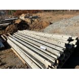 (6) 4" x 4" x 9' ISC Full, Western Aluminum Concrete Forms, Smooth, 6-12 Hole Pattern, Located in