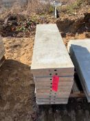 (10) 14" x 4' Western Aluminum Concrete Forms, Smooth, 6-12 Hole Pattern, with attached hardware,