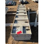 (8) 20" x 8' Western Aluminum Concrete Forms, Smooth, 6-12 Hole Pattern, with attached hardware,