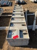 (8) 20" x 8' Western Aluminum Concrete Forms, Smooth, 6-12 Hole Pattern, with attached hardware,