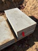 (7) 24" x 4' Western Aluminum Concrete Forms, Smooth, 6-12 Hole Pattern, with attached hardware,