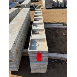 (10) 10" x 8' Western Aluminum Concrete Forms, Smooth, 6-12 Hole Pattern, with attached hardware,