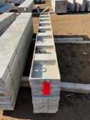 (10) 10" x 8' Western Aluminum Concrete Forms, Smooth, 6-12 Hole Pattern, with attached hardware,