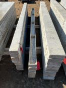 (6) 4" x 8' Jumps, Western Aluminum Concrete Forms, Smooth, 6-12 Hole Pattern, Located in Latham,