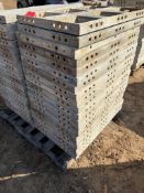 (20) 36" x 2' Western Aluminum Concrete Forms, Smooth, 6-12 Hole Pattern, with attached hardware,