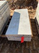 (4) 20" x 4' Western Aluminum Concrete Forms, Smooth, 6-12 Hole Pattern, with attached hardware,