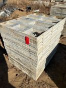 (20) 36" x 4' Western Aluminum Concrete Forms, Smooth, 6-12 Hole Pattern, with attached hardware,