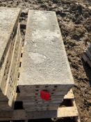 (10) 36" x 1' Western Aluminum Concrete Forms, Smooth, 6-12 Hole Pattern, with attached hardware,