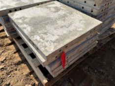 (6) 22" x 2' Western Aluminum Concrete Forms, Smooth, 6-12 Hole Pattern, with attached hardware,