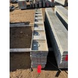 (10) 10" x 8' Western Aluminum Concrete Forms, Smooth, 6-12 Hole Pattern, with attached hardware,