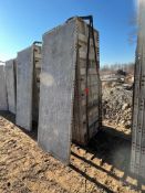 (17) 36" x 8' Western Aluminum Concrete Forms, Smooth, 6-12 Hole Pattern, with attached hardware,