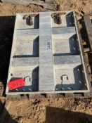 (4) 32" x 2' Western Aluminum Concrete Forms, Smooth, 6-12 Hole Pattern, with attached hardware,