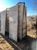 (17) 36" x 8' Western Aluminum Concrete Forms, Smooth, 6-12 Hole Pattern, with attached hardware,