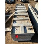 (10) 24" x 8' Western Aluminum Concrete Forms, Smooth, 6-12 Hole Pattern, with attached hardware,