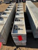 (10) 10" x 8' Western Aluminum Concrete Forms, Smooth, 6-12 Hole Pattern, with attached hardware,