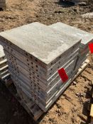 (12) 20" x 2' Western Aluminum Concrete Forms, Smooth, 6-12 Hole Pattern, with attached hardware,