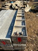 (10) 72" x 1' Western Aluminum Concrete Forms, Smooth, 6-12 Hole Pattern, with attached hardware,