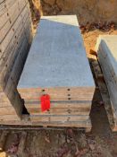 (8) 18" x 4' Western Aluminum Concrete Forms, Smooth, 6-12 Hole Pattern, with attached hardware,