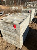 (20) 36" x 4' Western Aluminum Concrete Forms, Smooth, 6-12 Hole Pattern, with attached hardware,