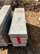 (10) 14" x 4' Western Aluminum Concrete Forms, Smooth, 6-12 Hole Pattern, with attached hardware,
