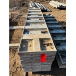 (10) 18" x 8' Western Aluminum Concrete Forms, Smooth, 6-12 Hole Pattern, with attached hardware,