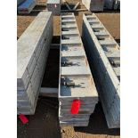(10) 12" x 8' Western Aluminum Concrete Forms, Smooth, 6-12 Hole Pattern, with attached hardware,