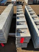 (10) 12" x 8' Western Aluminum Concrete Forms, Smooth, 6-12 Hole Pattern, with attached hardware,