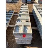 (10) 16" x 8' Western Aluminum Concrete Forms, Smooth, 6-12 Hole Pattern, with attached hardware,