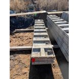 (6) 20" x 9' Western Aluminum Concrete Forms, Smooth, 6-12 Hole Pattern, with attached hardware.