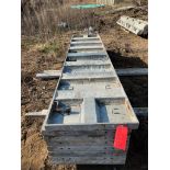 (8) 22" x 8' Western Aluminum Concrete Forms, Smooth, 6-12 Hole Pattern, with attached hardware,