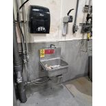 Lot (4) Hand Wash Sink, knee activated, soap and towel dispenser: Required Loading Fee $300.00,