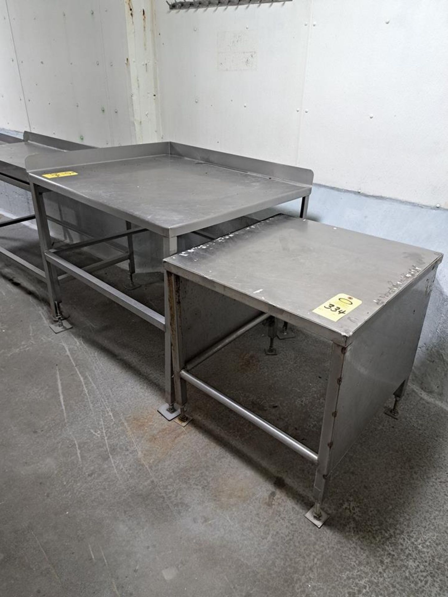 Lot Stainless Steel Table, 24" W X 6' L X 27" T, (1) 36" W X 43" L X 36" T, (1) 30" W X 30" L X - Image 3 of 5