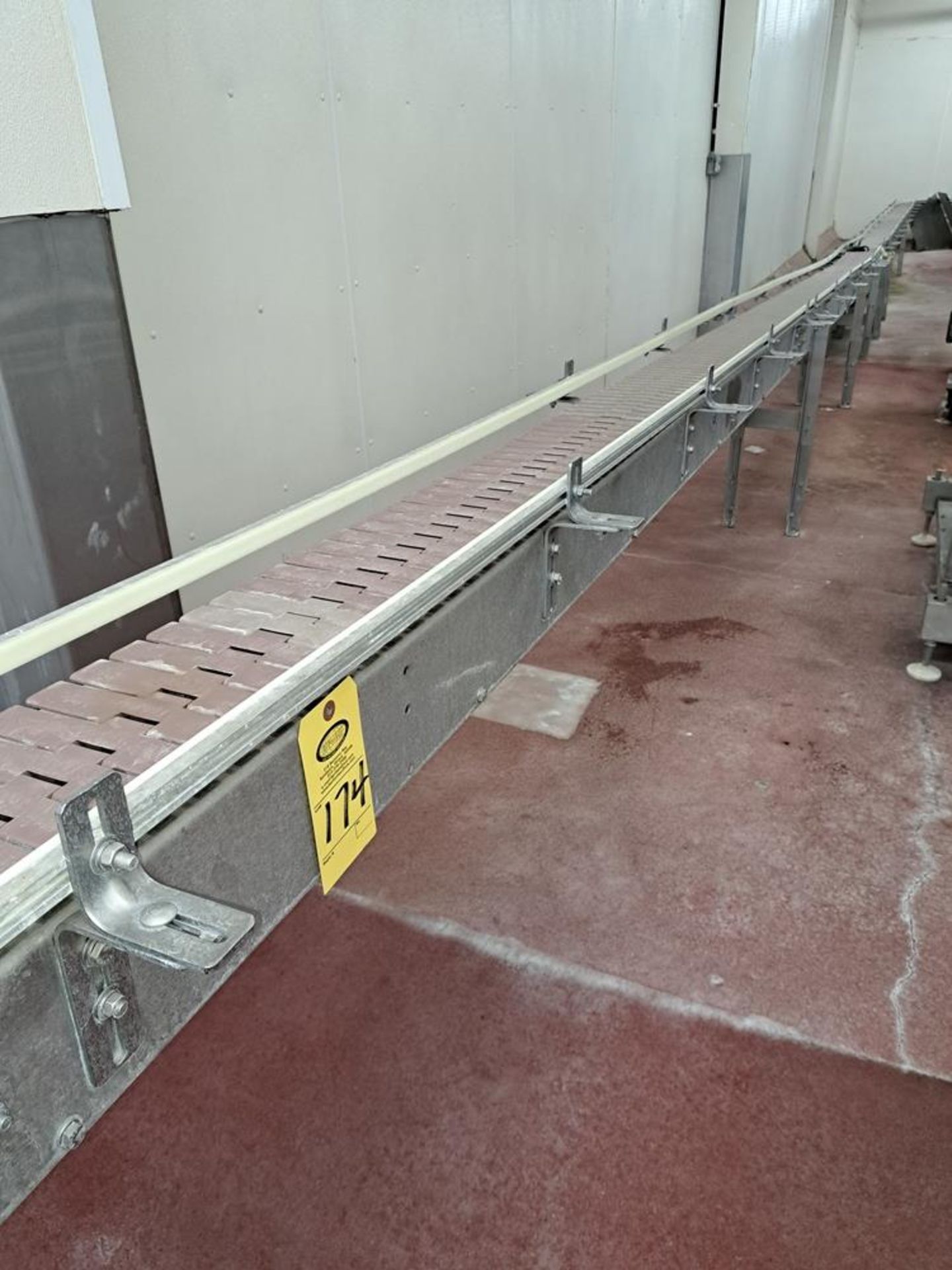 Lot Double Lane Conveyor, 10" wide X approx. 200' long plastic belts, Electric Drives: Required - Image 2 of 11
