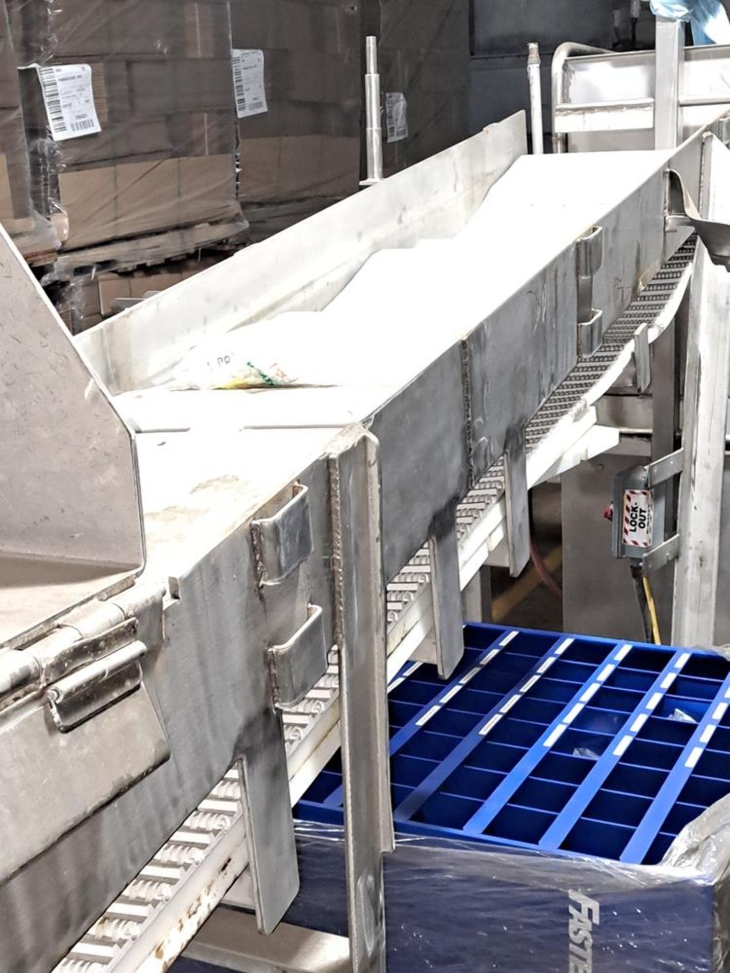 Stainless Steel Conveyor, 20" W X 17' L plastic belt, 4' infeed, 65" discharge, 220 volts, 3 - Image 2 of 2