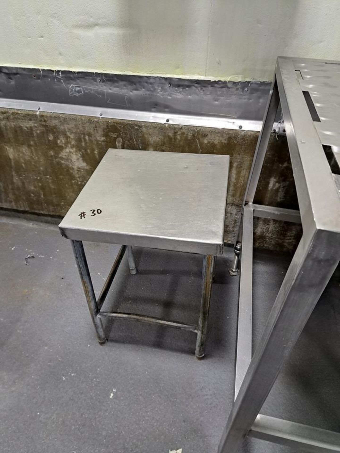 Lot Stainless Steel Tables, (1) 33" W X 30" L X 37" T, (1) 24" W X 36" L X 39" T, (1) 24" W X 36" LX - Image 2 of 8