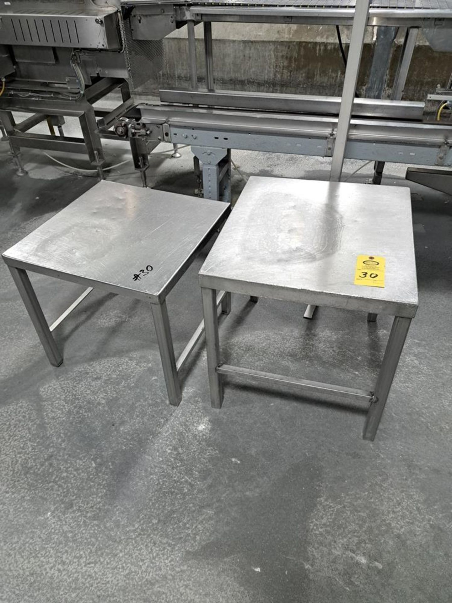 Lot Stainless Steel Tables, (1) 33" W X 30" L X 37" T, (1) 24" W X 36" L X 39" T, (1) 24" W X 36" LX - Image 8 of 8