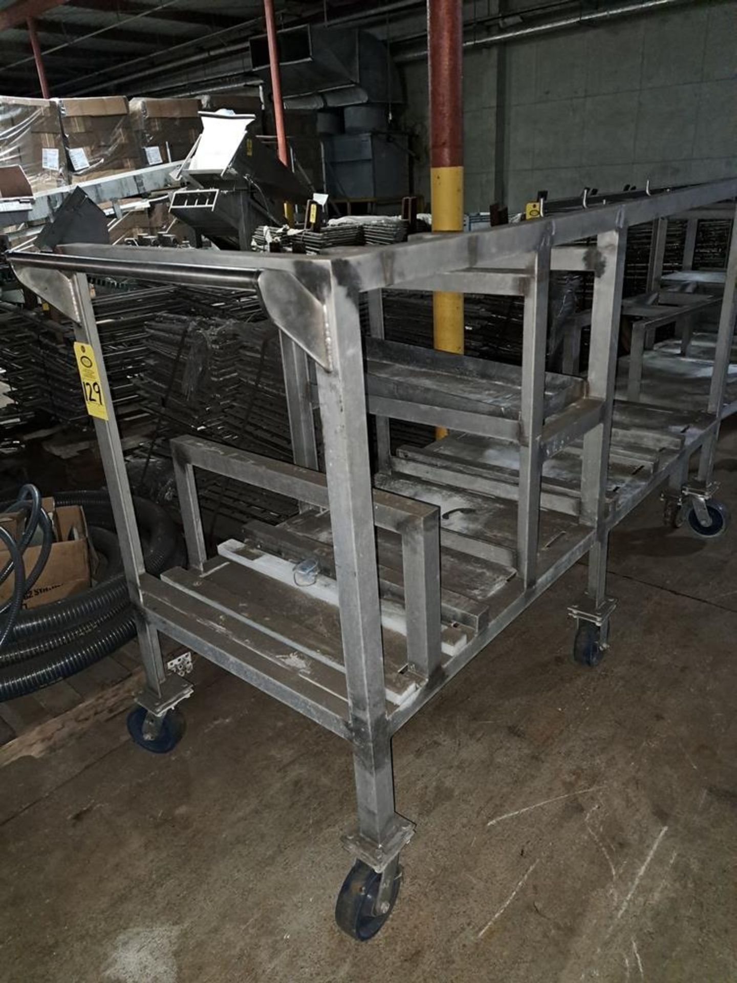 Lot (2) Stainless Steel Parts Carts, 30" W X 80" L: Required Loading Fee $100.00, Rigger-Norm