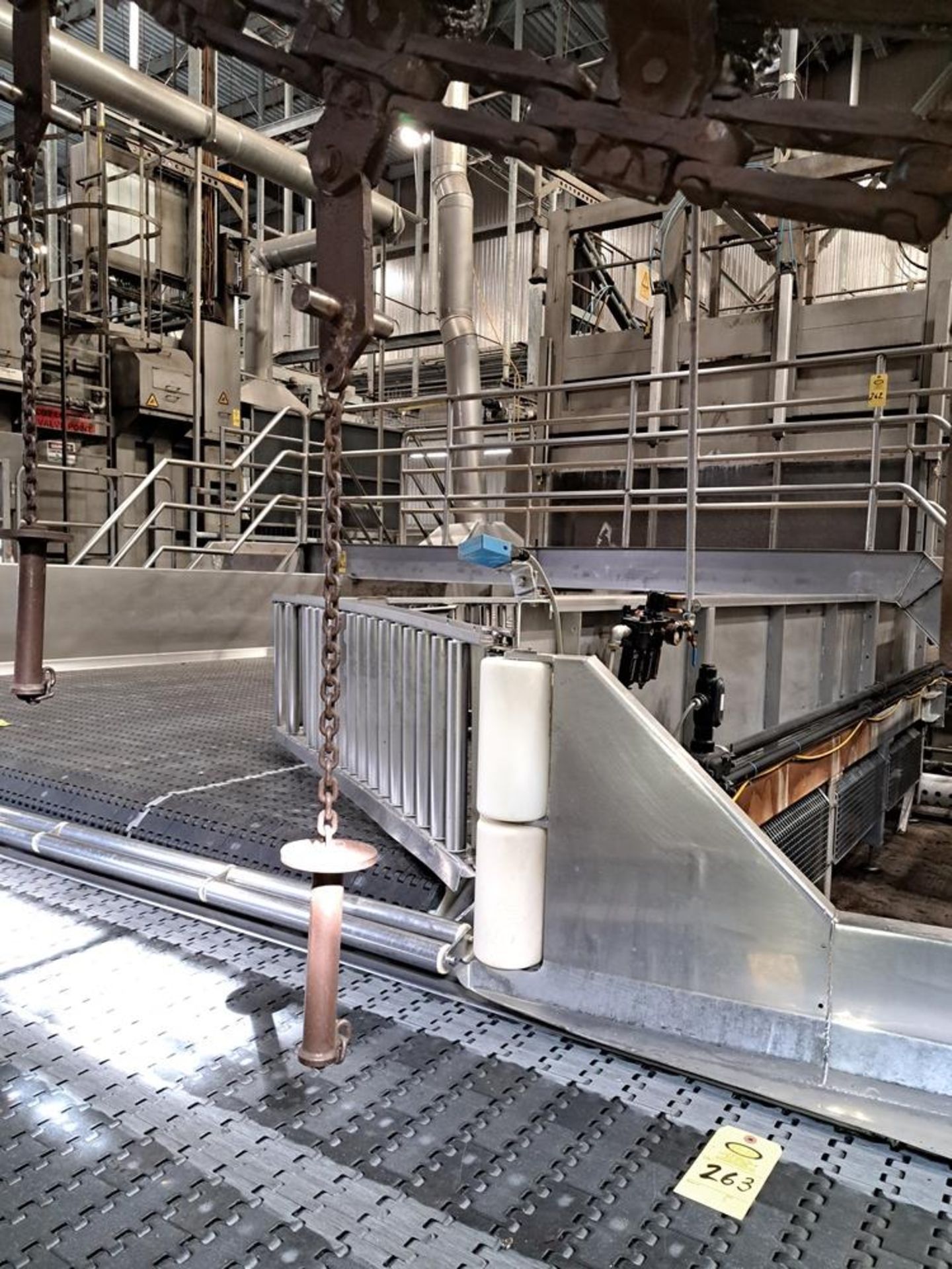 Exit Conveyor from 260, 12' W X 17' L plastic belt, 22" tall stainless steel sides: Required Loading - Image 2 of 3