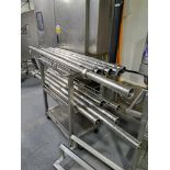 Stainless Steel Parts Cart with misc. pipe 24" W X 36" L X 50" T: Required Loading Fee $100.00,