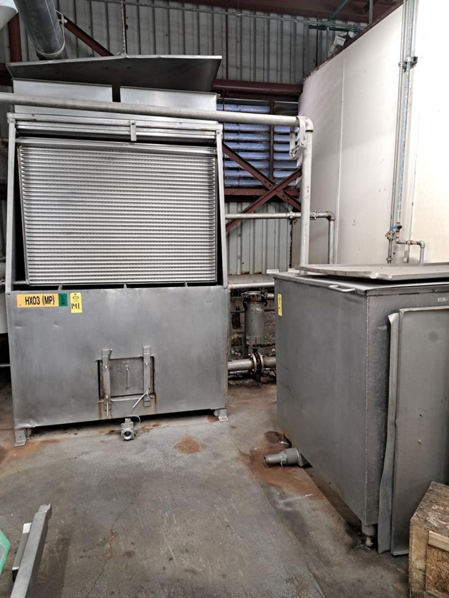 Stainless Steel Plate Chiller, 9 plates, 32 corrugations with filter, 5 h.p., 230/460 volt motor