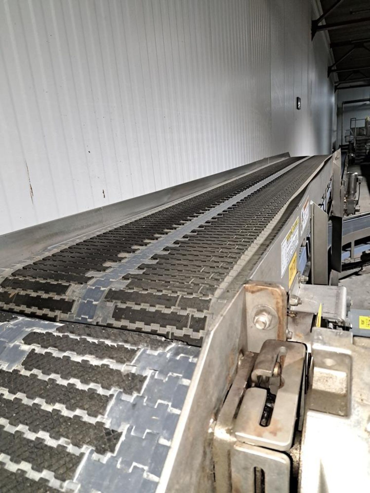 Stainless Steel Incline Conveyor, 20" W X 19' L plastic belt, 6' discharge, 230/460 volt motor: - Image 2 of 3