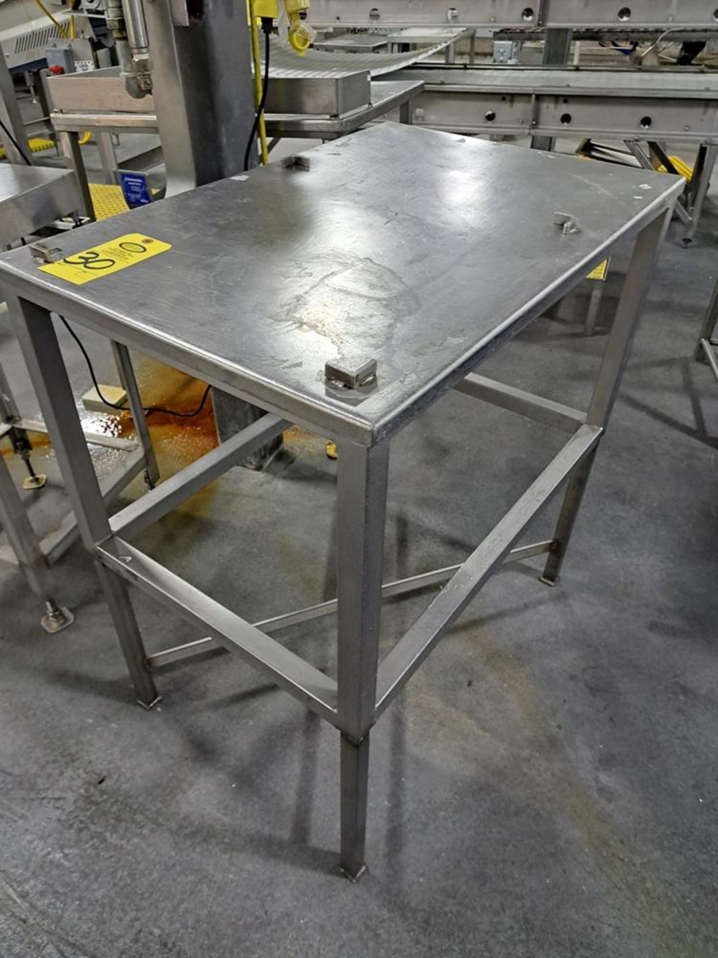 Lot Stainless Steel Tables, (1) 33" W X 30" L X 37" T, (1) 24" W X 36" L X 39" T, (1) 24" W X 36" LX - Image 6 of 8