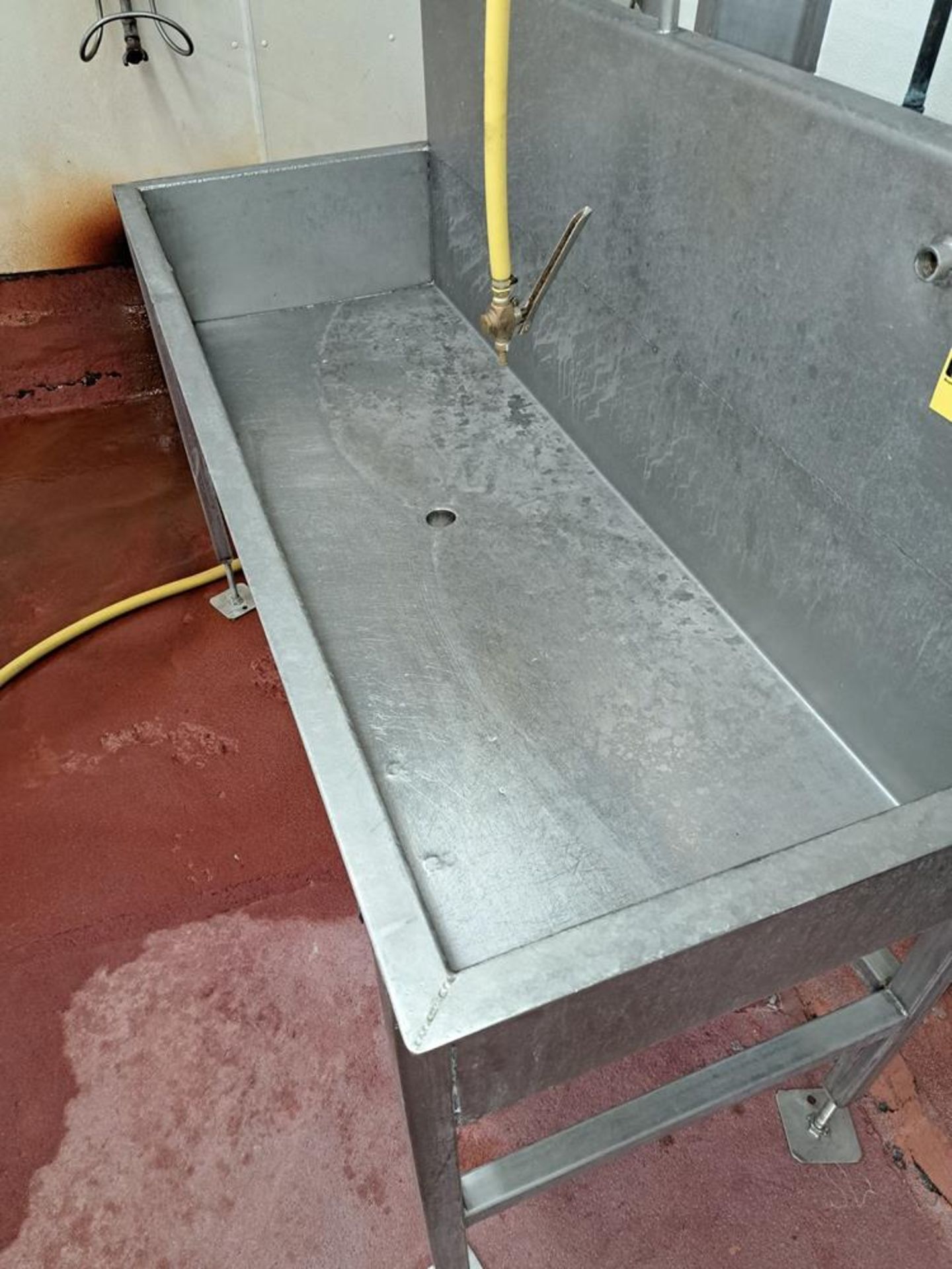 Stainless Steel Basin, 21" W X 5' L X 10" D, center drain: Required Loading Fee $100.00, Rigger-Norm - Image 2 of 2