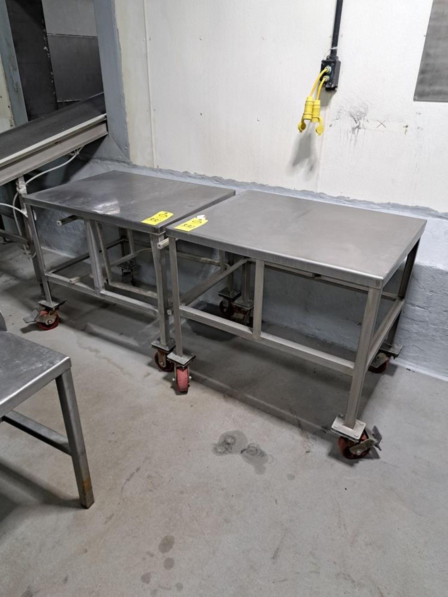 Portable Stainless Steel Tables, 28" W X 36" L X 35" T: Required Loading Fee $75.00, Rigger-Norm