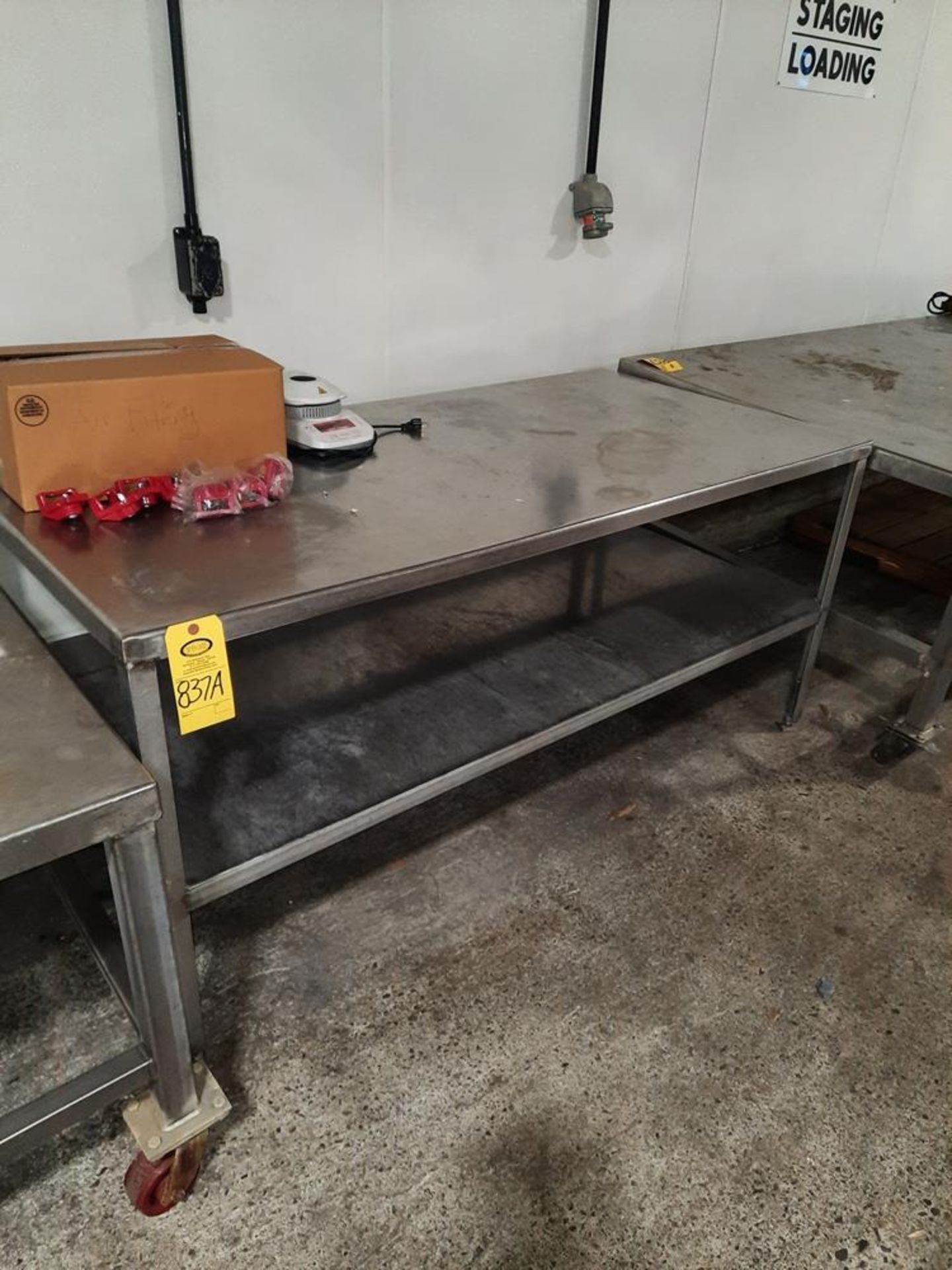 Stainless Steel Table, 3' W X 6' L X 33' T: Required Loading Fee $75.00, Rigger-Norm Pavlish,