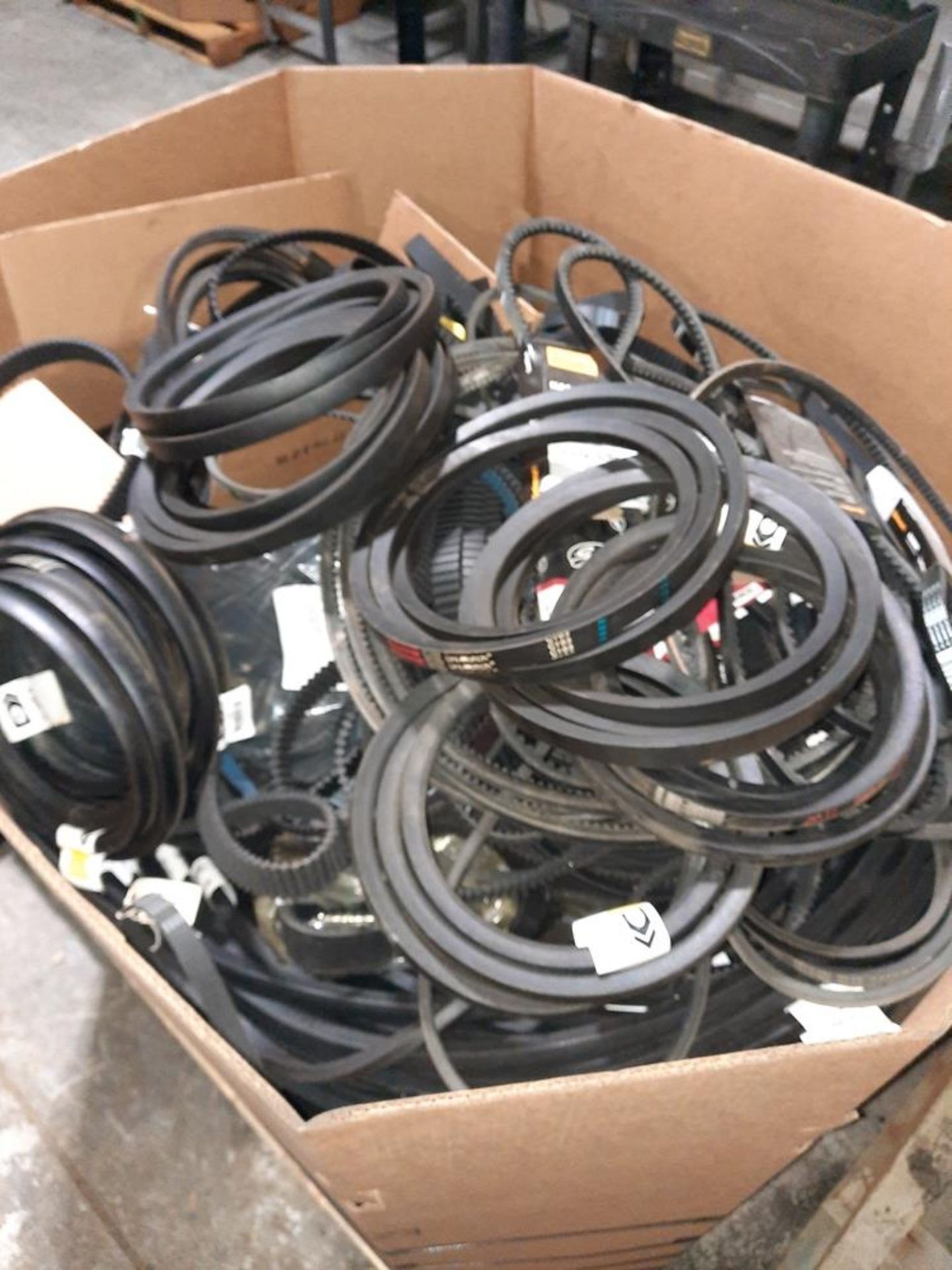 Lot Box of Timing Belts, V-Belts by Kaman, Gatos etc.: Required Loading Fee $50.00, Rigger-Norm - Image 2 of 2