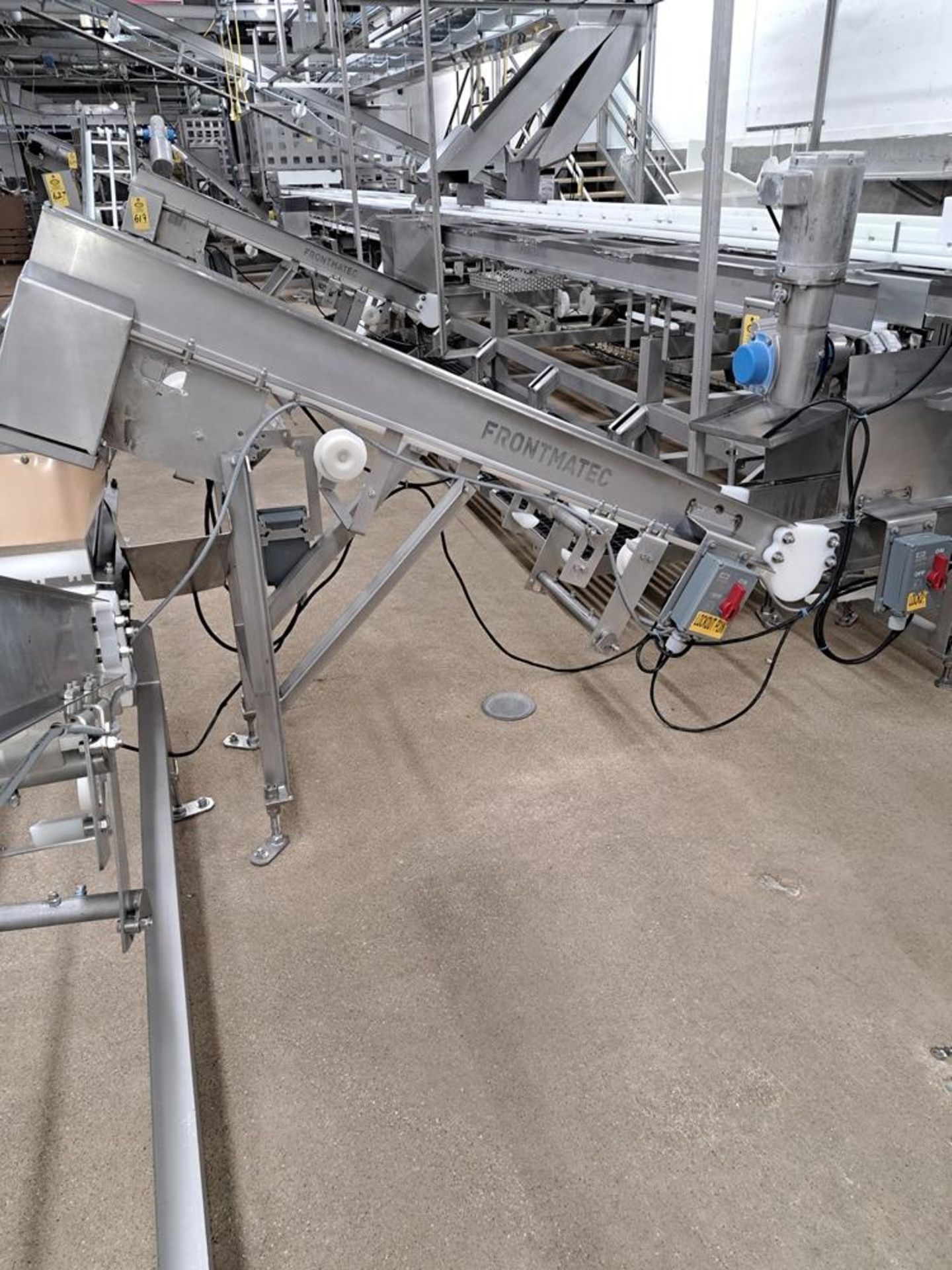 Lot Stainless Steel Trim Conveyor, 39" W X 48' L, front section removed, (10) work stations each - Image 21 of 27