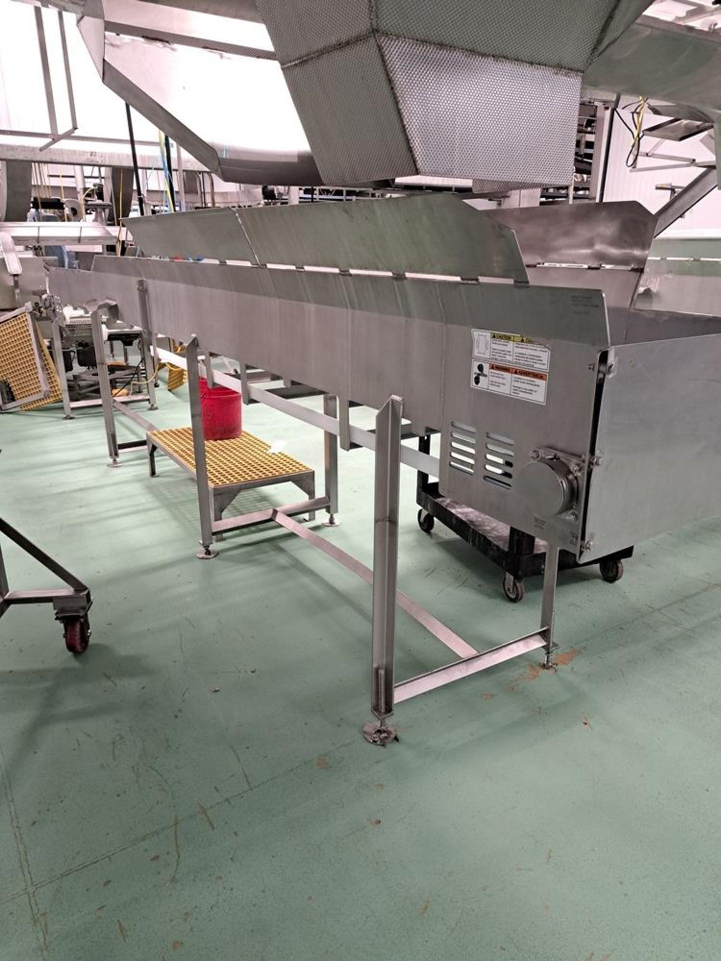 Stainless Steel Conveyor, 24" W X 20' L, stainless steel motor, 230/460 volts: Required Loading